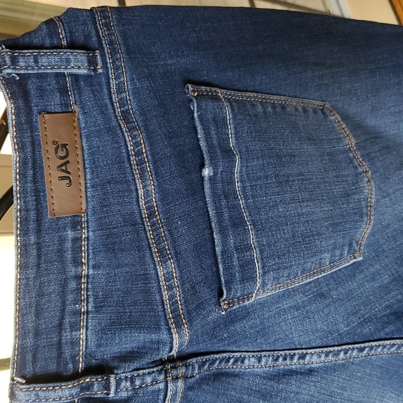 Jag Jeans Girlfriend 10" Rise Embroidered Cuffed Ankle Sz 12/31 Blue Denim Jeans - Picture 9 of 15